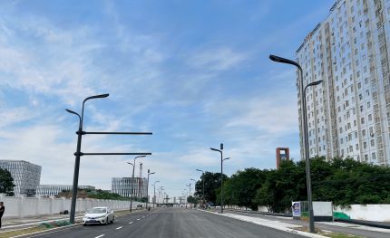 陜西西咸新區首條多桿合一道路！華體科技讓美與美好一路發生